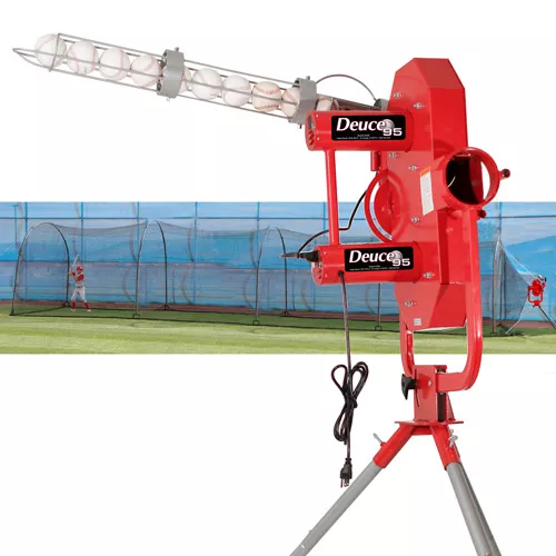 Heater Deuce 95 Pitching Machine W/ Xtender 48' Batting Cage