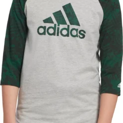 Adidas Boys' Triple Stripe Printed ¾ Sleeve Baseball Graphic Shirt